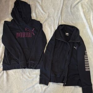 Puma Black Hoodies Set
